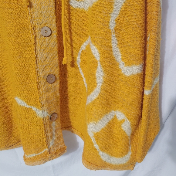 Great Cond. We The Free Mustard Knit Cardigan/Button Up Soft Hoodie Women's M - Picture 7 of 8